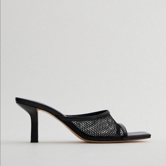 Zara Shoes - Zara Square Toe Mesh Mules